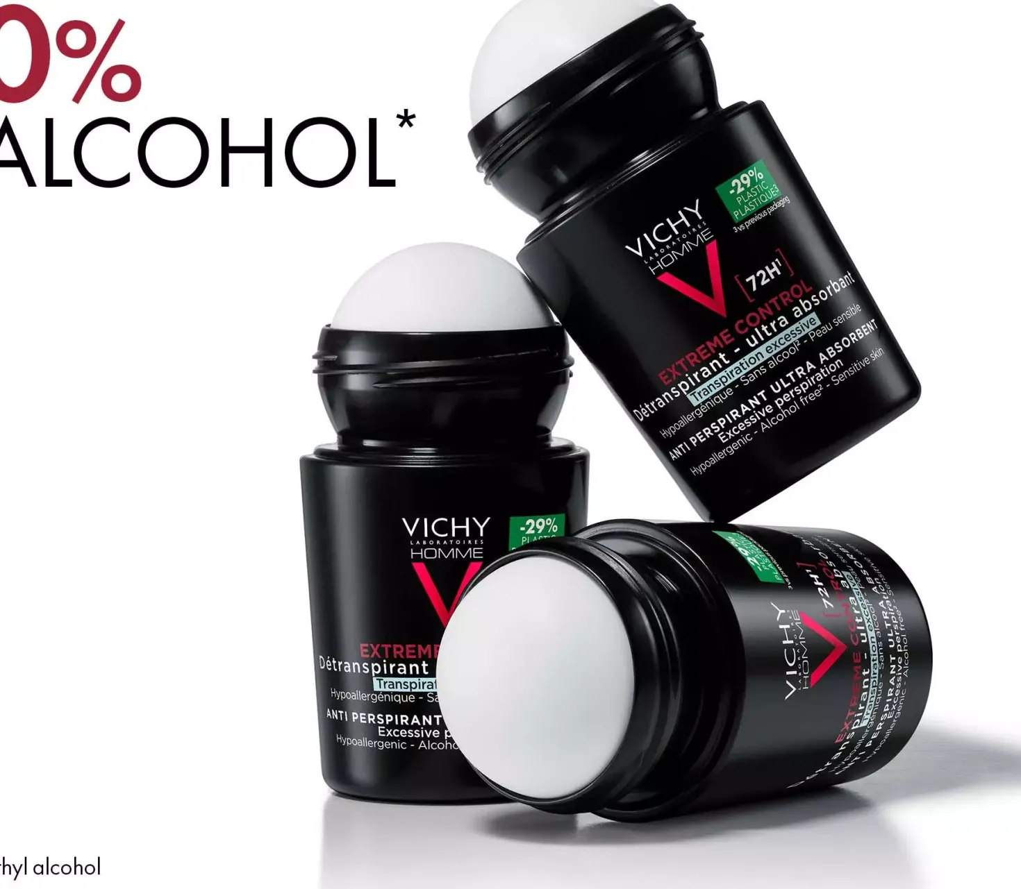 VICHYHomme 72H Extreme Control Antiperspirant Deodorant Roll-On 50 ml