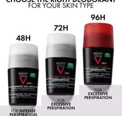 VICHYHomme 72H Extreme Control Antiperspirant Deodorant Roll-On 50 ml