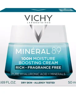 VICHYMineral 89 100H Moisture Boosting Cream, Fragrance-free 50 ml