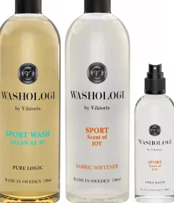 Washologi Sport Bundle Wash 750ml & Fabric Softener 750 ml & Linen Water 100ml