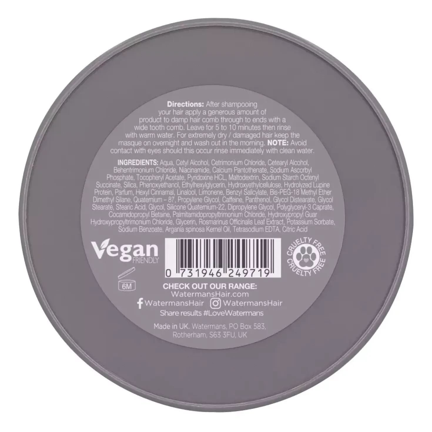 Watermans Masque Me Luxurious Hair Mask 8 in 1 Treatment 200 ml