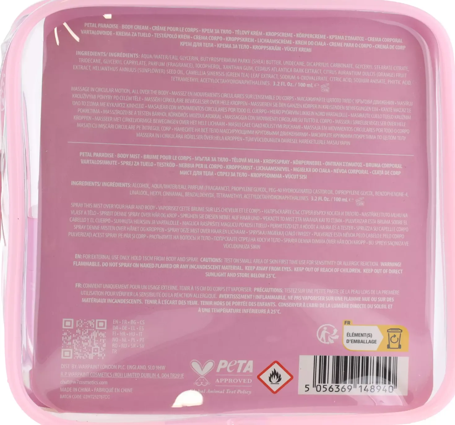 W7 Body Mist & Butter Set Petal Paradise